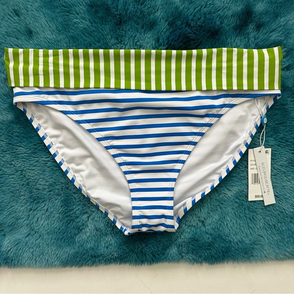 BLEU ROD BEATTIE Banded Fold Over Hipster Bikini Bottom Size 12 - Picture 3 of 13
